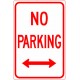 No Parking with Double Arrow Sign